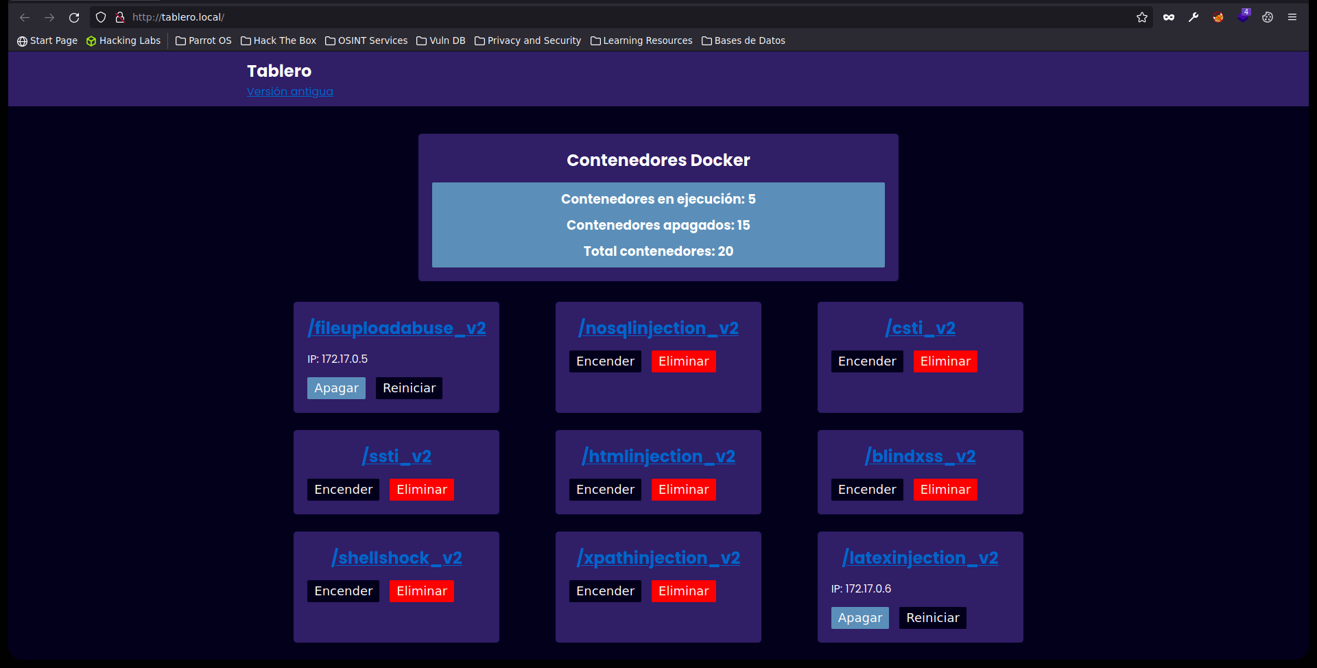 WebVulnLab Screenshot 2